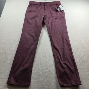 Buffalo David Bitton Straight Six Burgundy Pants Mens 34x32 BPMD22066 New